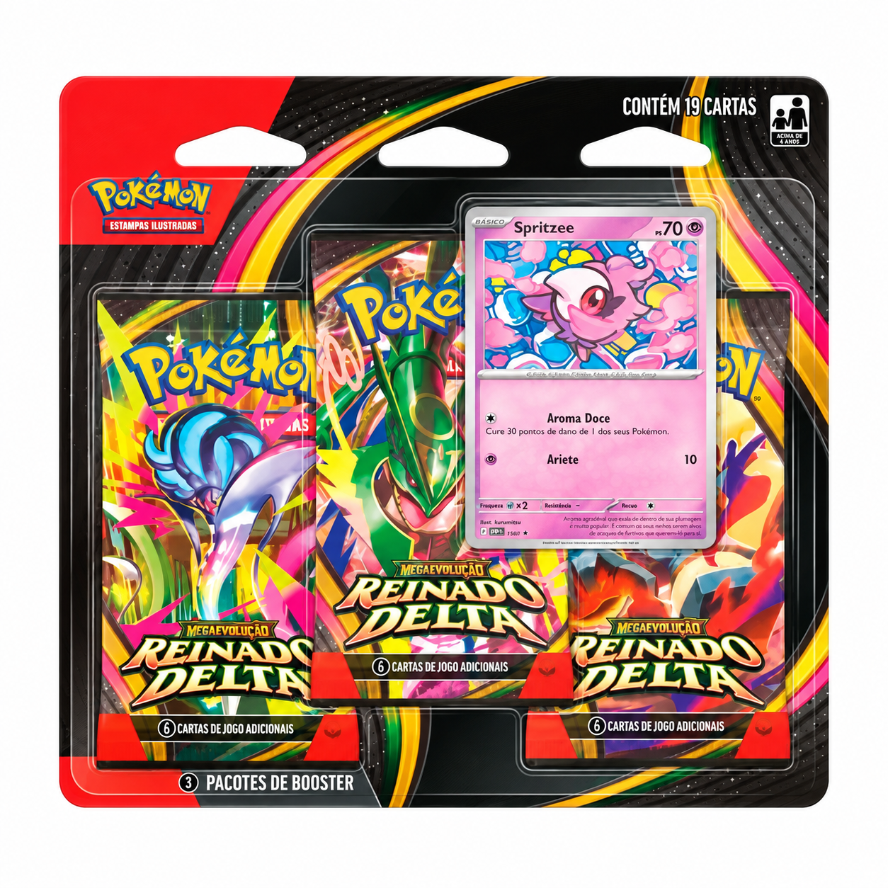 Blister Triplo Pokémon TCG Megaevolução — Reinado Delta (ME06) — Spritzee