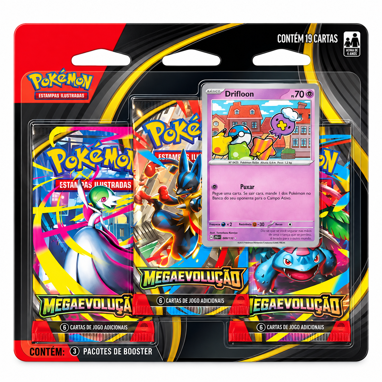 Blister Triplo Pokémon TCG — Megaevolução (ME01) — Drifloon
